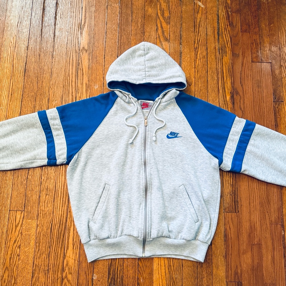 RARE 1987 Nike Vintage Zip-Up Hoodie / Hooded Sweatshirt - Picture 13 of 15